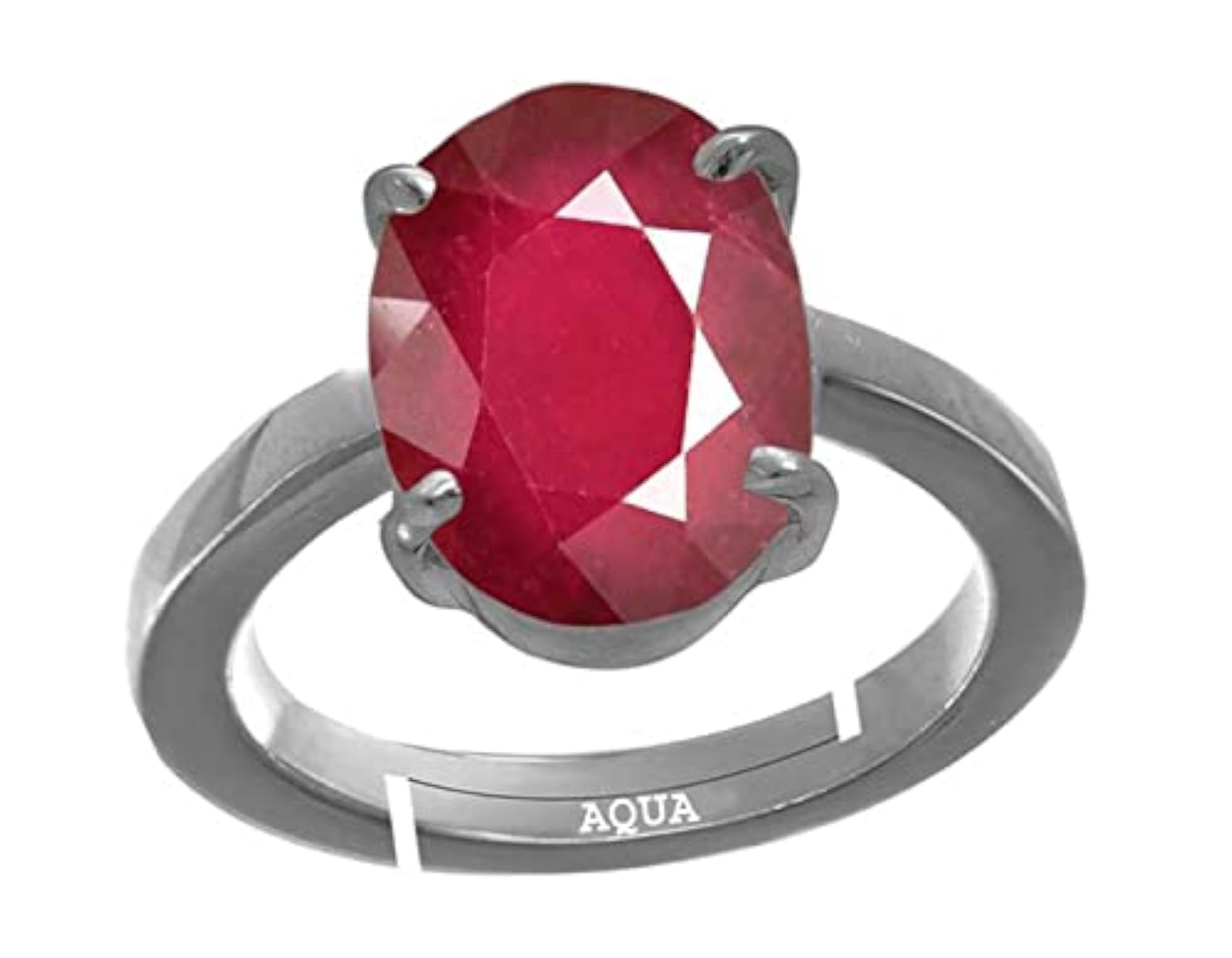 Women's Ruby 4.25 Ratti Adjustable Sterling Silver Ring, Astrological Gift